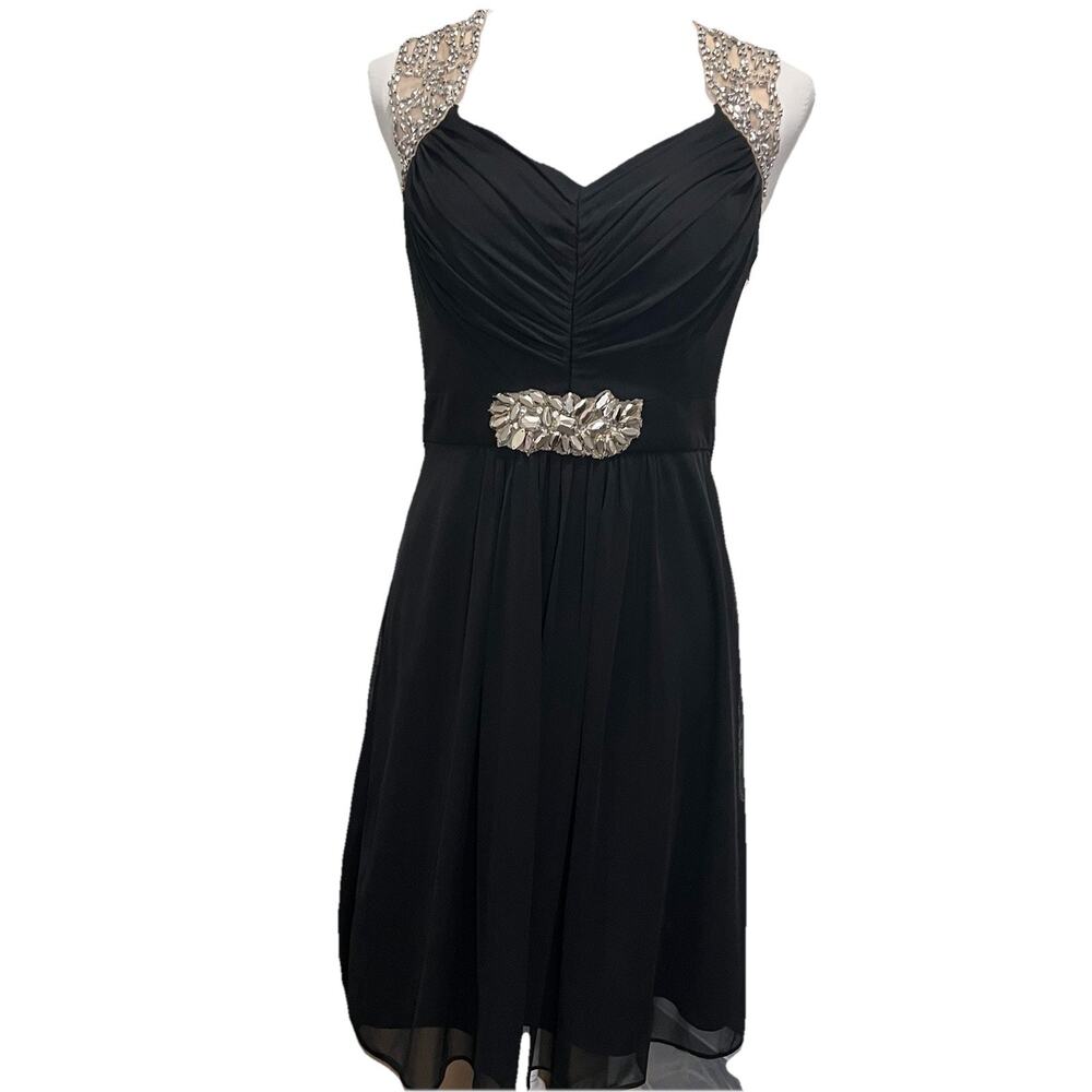 Betsy And Adam Women’s Size 6 Black Prom Dress Homecoming Date Night